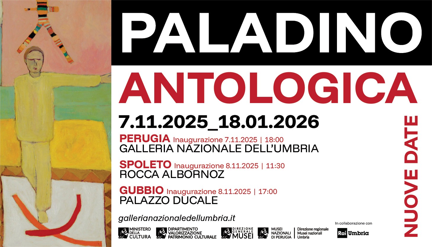 poster mimmo paladino antologica 2025